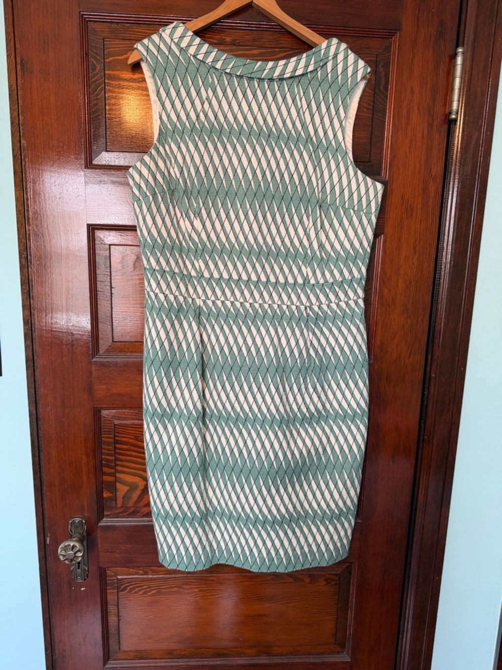 Boden Cream Shell with Teal Trim